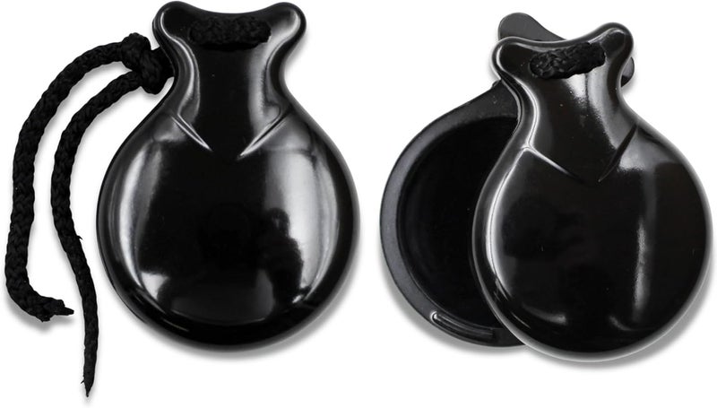 Jale Semi-Professional Flamenco Spanish Pollopas Castanets - Black Plastic, Authentic Sound, Lightweight & Durable for Dance Performances and Practice (#8) - Image 1